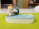 Rare Vintage Mermaid Merman Ashtray Figurine Anthropomorphic Japan
