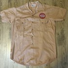 Vintage 1940-1950s Coca Cola Coke Pinstripe Factory Worker Uniform Shirt Pants