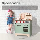 Wooden Play Kitchen For Kids  Realistic Toddler Kitchen Set  Wood Chef Preten   