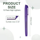 Purple Highlighter 12 Pack High Lighters No Bleeds Highliters Pens Neon