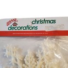 Lot Of 2 Vintage White Glitter Snowflakes 3d Ornament Wynne Christmas Decor Nos
