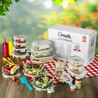 Razab Set Of 35 Pc Glass And Plastic Food Storage Containers With Airtight Lids