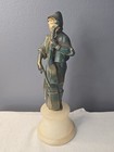 Vtg J b  Hirsch Collection Woman Musician  french Bronze  Statue 9 