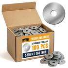 100 Pcs 5 16  X 1-1 4  Stainless Steel Flat Washers - Durable Fender Washers