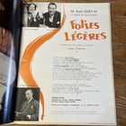 Vintage Folies Bergere Souvenir Program Red Velvet Cabaret Paris 1950s Legeres