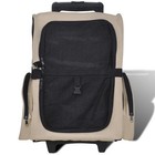 Vidaxl Pet Carrier Beige Polyester And Metal Suitable For Small Pets