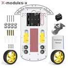 2wd Smart Robot Car Chassis Kit speed Encoder Battery Box For Arduino Learning