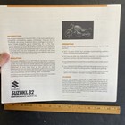 Vtg Suzuki Gs1100ez Motorcycle 1982 Sales Guide Computed Comparative Analysis