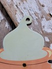 Vintage Dairy Queen Porcelain Sign Old Ice Cream Milkshake Dessert Cone Diecut 