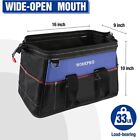 Workpro Wide Mouth Tool Bag Heavy Duty Tool Storage Bag W shoulder Strap 16-inch