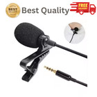 3 5mm Lavalier Microphone Clip On Condenser Mic For Pc Laptop Dslr Camera