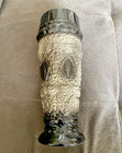 Vtg King German Beer Stein Glossy Black With Pewter Eagle Crest