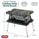 Keter Folding Portable Workbench Sawhorse W 12 In Clamps  Black yellow  2 Pack 