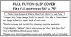 Faux Fur Animal Print Futon Cover Slip Cover Full