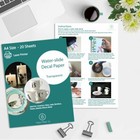 Hayes Paper Co Laser Waterslide Decal Paper Clear 200gsm Sheet Printable A4 a3