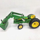 Vintage Ertl John Deere Die Cast Farm Tractor With Loader Metal Diecast 12 x7 