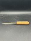 Vintage Brass Letter Opener With Wooden Handle Mid-century Desk Accessory
