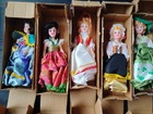 Lot Of 9 Vintage A h Dolls Of The World England  Rumania  Hungary  And More 