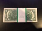 1976 Two Dollar   2  Bill Uncirculated Consecutive Sequential Bep Wrap - 1 Note