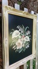 Vintage Floral Needlepoint Art Profesional Framing Ornate Scrolling Stunning