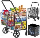 Extra Large Shopping Cart For Groceries  450lbs Heavy Duty Grocery Cart On 