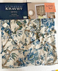 Curated Kravet Valance Cotton Jacobean Floral Blue 42    X 63    New