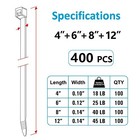 Zip Cable Ties Assorted Sizes 4    6    8    12     Heavy Duty Nylon Black Uv Resistant