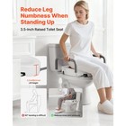 Uimoso Raised Toilet Seat With Arms For Seniors  Adds 3 5 In Height  300 Lbs