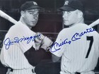 Joe Damiggio   Micky Mantle Signed 8x10 1950 s Spring Training Photo W coa