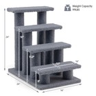 24  4-step Pet Stairs Carpeted Ladder Ramp 8 Scratching Post Cat Tree Climber