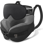 Travel Neck Pillow With 3d Contoured Eye Mask  Memory Foam Support For Flights