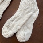 Vtg Knee Highs 40  Thick 9-11 Acrylic Over Socks 80s 90s Nos Usa Made Look Cable