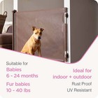 Perma Child Safety 71 In  Wide X 33 In  Tall Brown Retractable Baby Gate