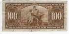 Bank Of Canada 1937  100 Gordon-towers Very Fine