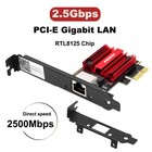 Rtl8125 2 5gbps Pci   e Ethernet Card 2500mbps Rj45 Gaming Desktop Network Adapter