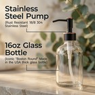 2 Pack 16oz Clear Glass Soap Dispenser Bottles Bronze Stainless Steel Pumps