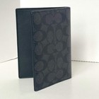 Coach Signature Passport Holder Card Case Black Charcoal Cw170 Slim Wallet Nwt