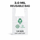 Extra Heavy Duty White 1 6 21 X 6 5 X 11 5 3 0 Mil T-shirt Plastic Grocery  Bags