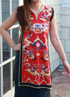 Vintage Yao Shaman Priest Robe Vietnam Chinese Embroidery Dragon Motif