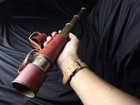 Vintage Antique Brass Leather   covered Nautical Spyglass Telescope Gift   