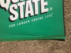 Quaker State Oil Metal Bar Advertising Sign  Large   Vintage 1996   2-sided 
