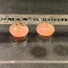 Antique Pink Art Glass Cabochons Gold Aventurine Bubble 14mm Round Flatback