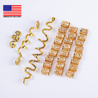 23 Pieces Hair Beads Spiral Coils Dreadlock Beads Braids Rings Clips Metal Cuffs