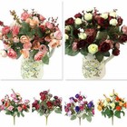Realistic Silk Artificial Rose Bouquet Long Lasting Fake Flower Home Decor