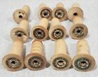 12 Vintage Empty Belding Corticelli Silk Sewing Thread Wooden Spools Decor