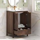 24  Modern Bathroom Vanity W ceramic Sink storage Cabinet W soft Close Doors