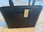 Authentic New Michael Kors Winston Large Leather Zip-top Tote Black Bag