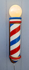 Extremely Rare Vintage Lighted Wooden Barber Pole Made Over 40 Years Ago