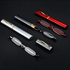 Classic Rimless Compact Reading Glasses Readers Travel Slim Design With Case