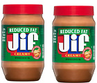 Jif Reduced Fat Creamy Peanut Butter Spread - 60  Peanuts  40 Ounces  pack Of 2 